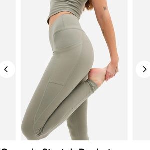 Mate The Label Organic Stretch Pocket Legging in Sage size small
